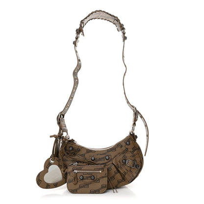 Balenciaga Coated Canvas BB Monogram Le Cagole Shoulder Bag XS Beige Brown 3 of 11