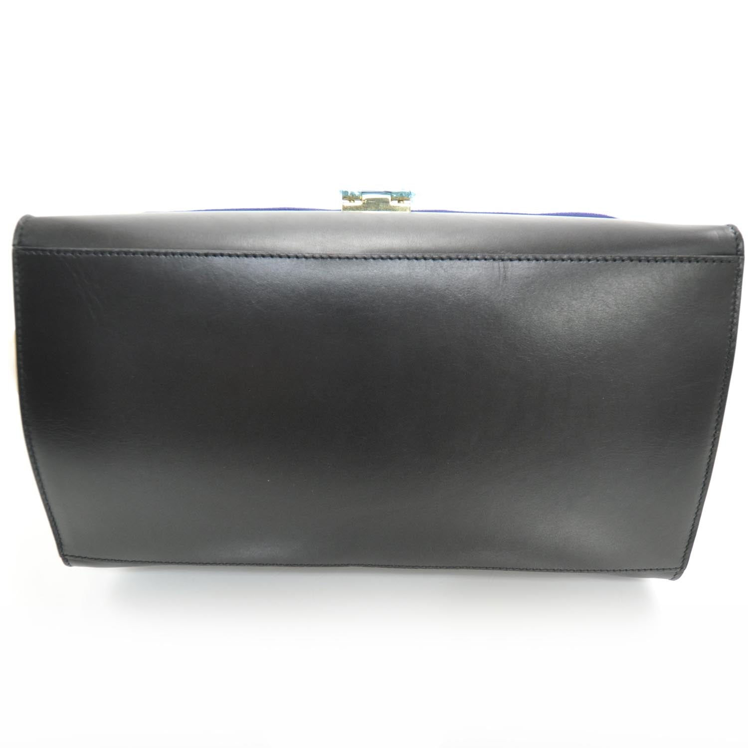 Celine Calfskin and Suede Trapeze Tri-Color 4 of 8