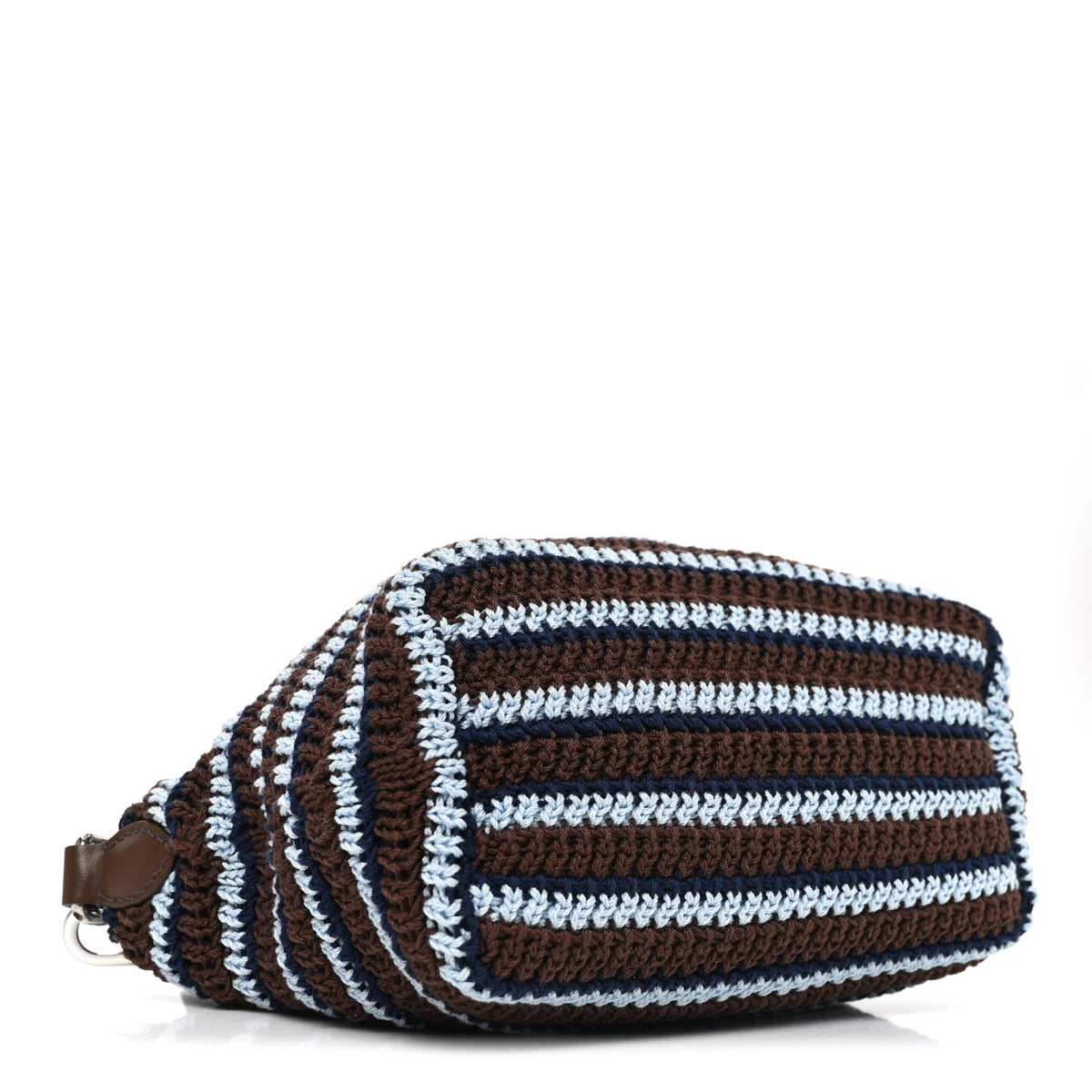 Miu Miu Fabric Crochet Mini Spirit Bag Cacao Celeste 4 of 9
