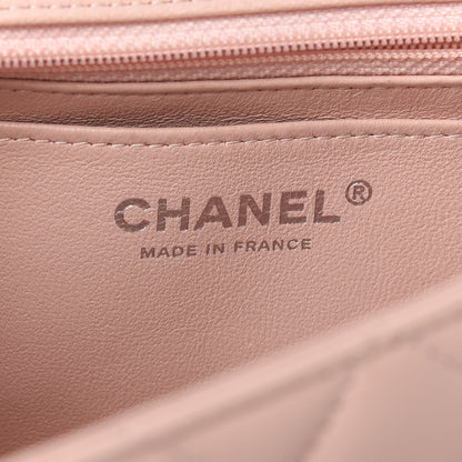 Chanel Lambskin Quilted Tri-Color Mini Rectangular Flap Green Pink 8 of 11