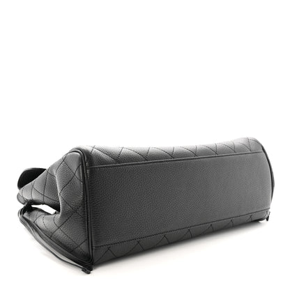 Chanel Grained Calfskin Stitched Urban Essentials Large Shopping Bag Black 4 of 10