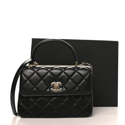 Chanel Lambskin Quilted Small Trendy CC Dual Handle Flap Bag Black 11 of 11
