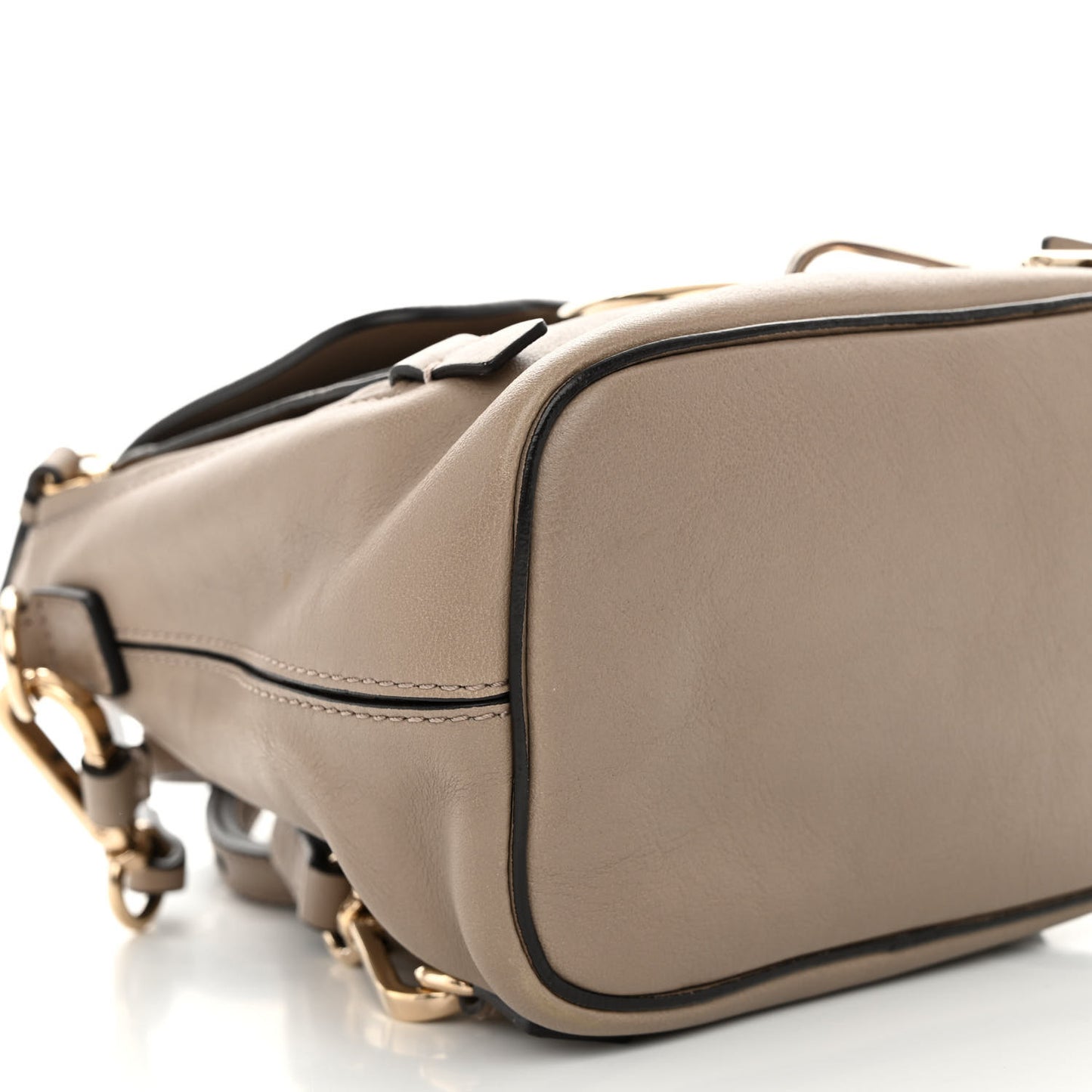 Suede Calfskin Mini Faye Backpack Motty Grey