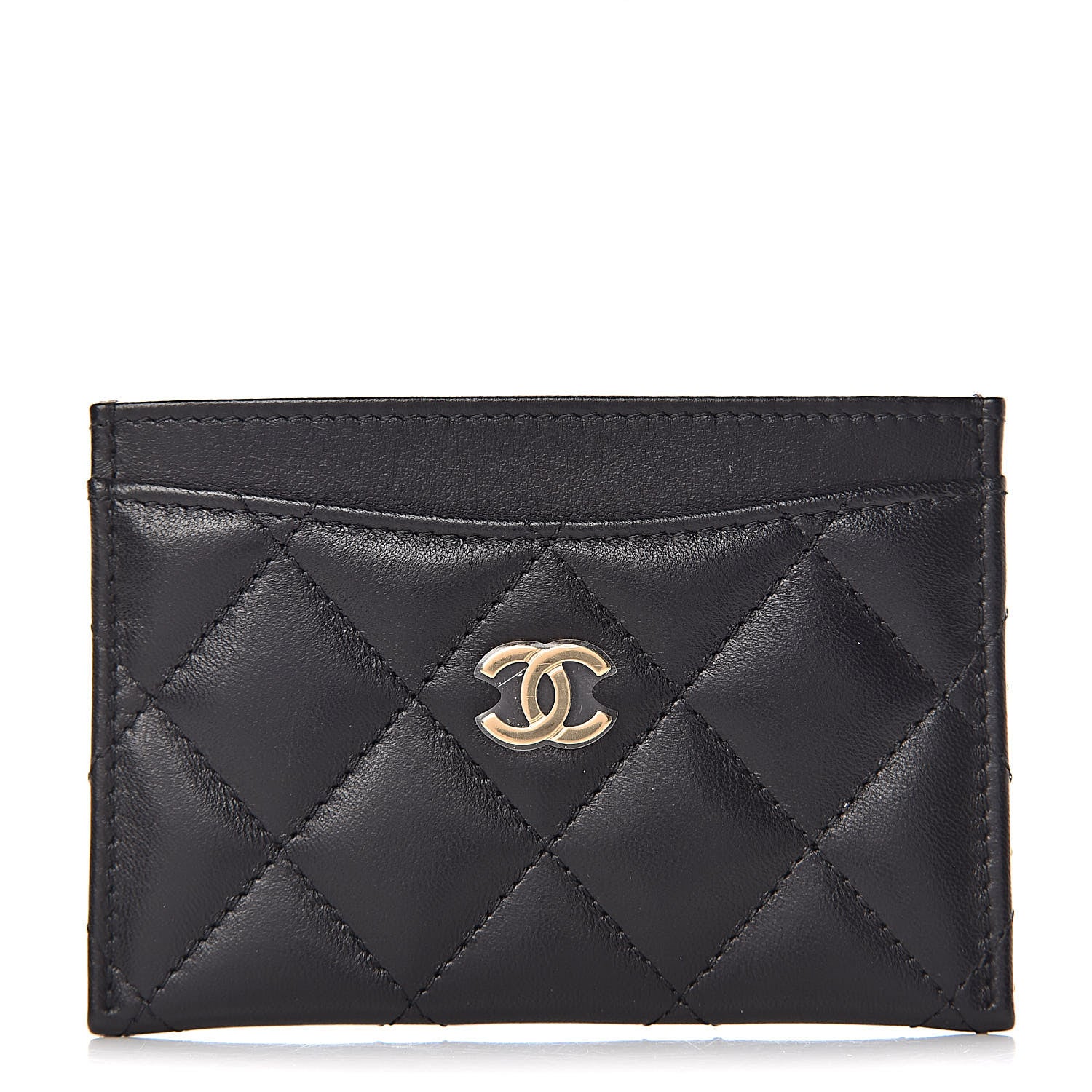Chanel Lambskin Quilted Card Holder Black 1 of 9