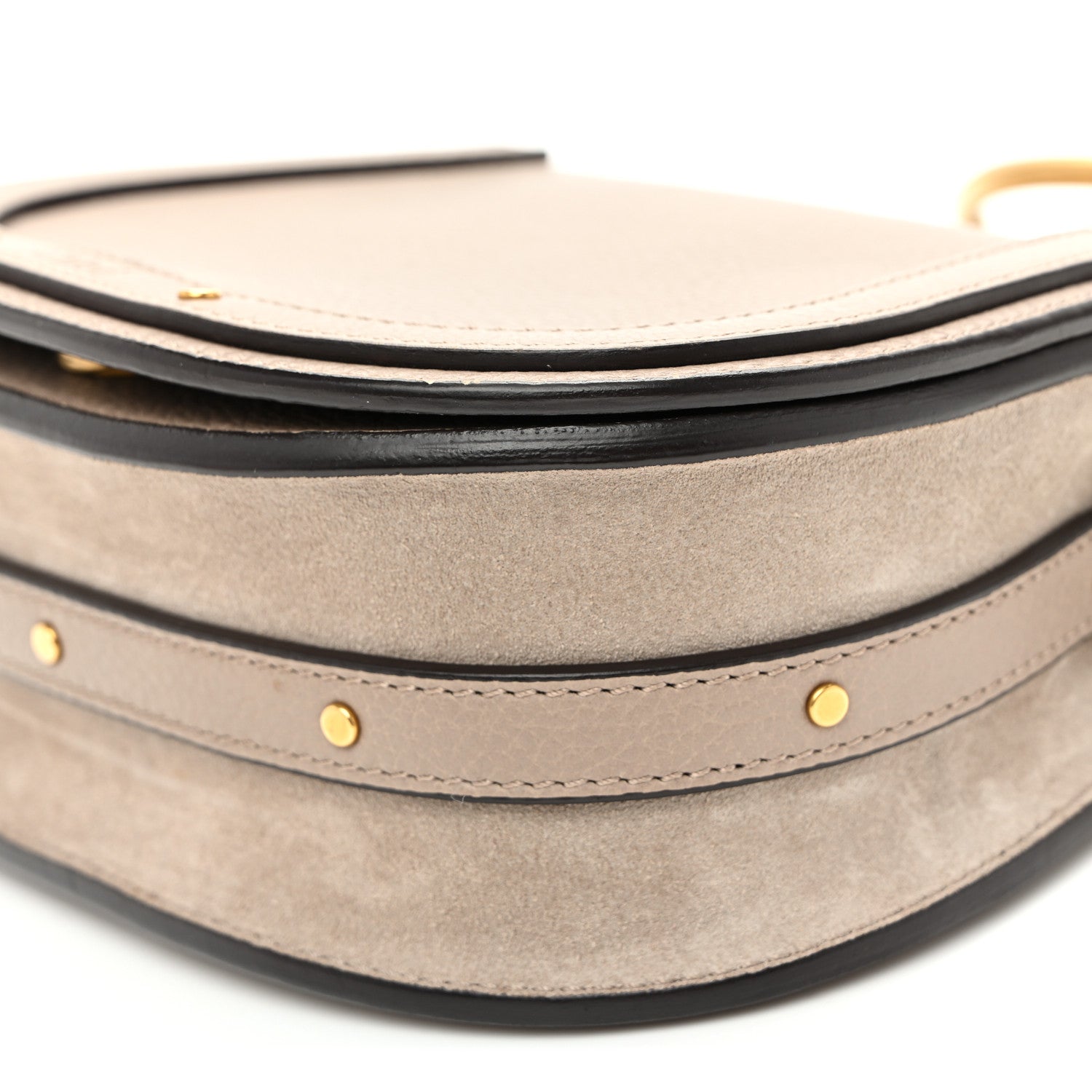 Chloe Calfskin Suede Small Nile Bracelet Bag Motty Grey 10 of 10