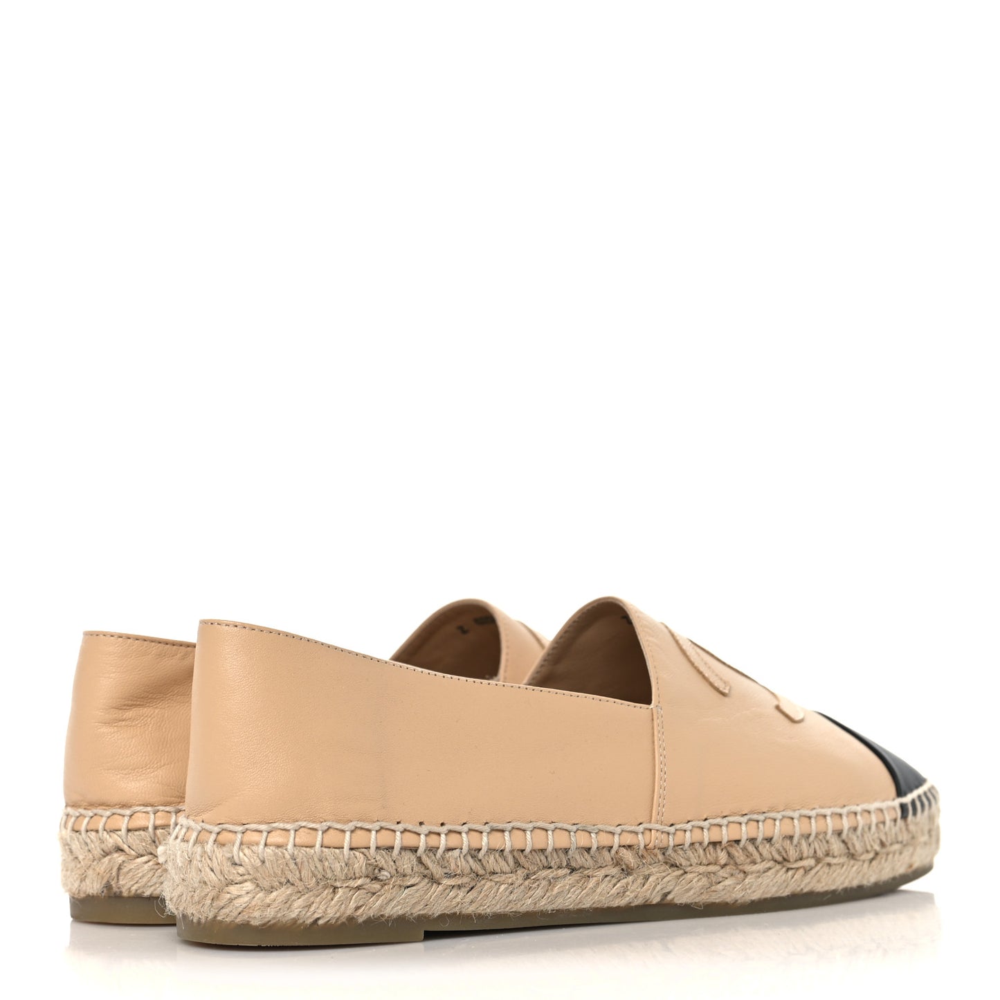 Lambskin CC Espadrilles 40 Beige Black