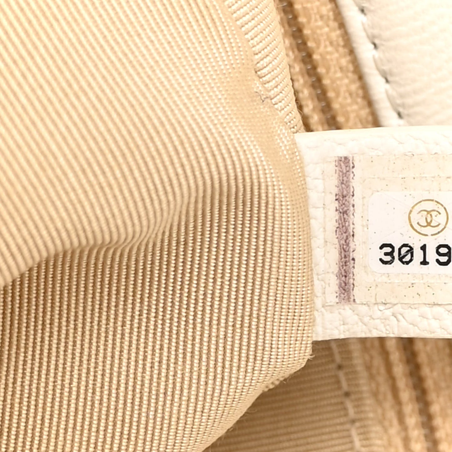 Lambskin Quilted Large Chanel 19 Flap White