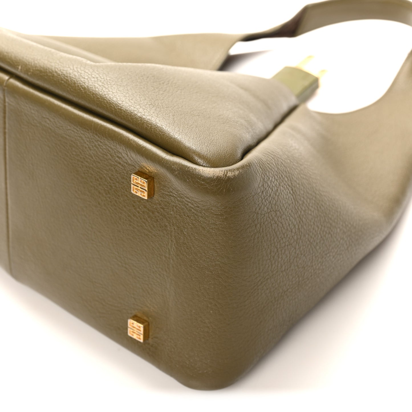 Calfskin Crocodile Embossed Medium G-Lock Hobo Dark Khaki
