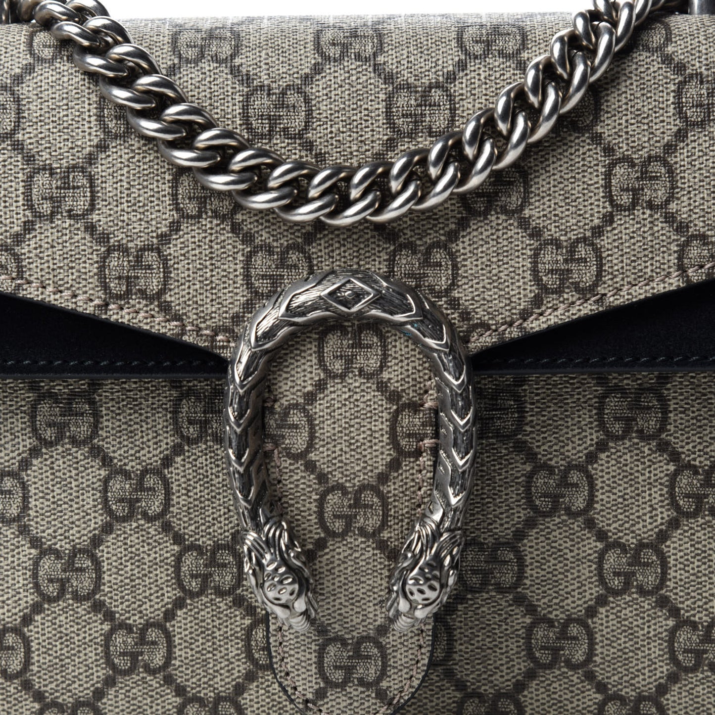 GG Supreme Monogram Mini Dionysus Shoulder Bag Black