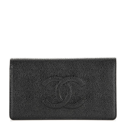 Chanel Caviar Timeless CC Yen Wallet Black 1 of 8