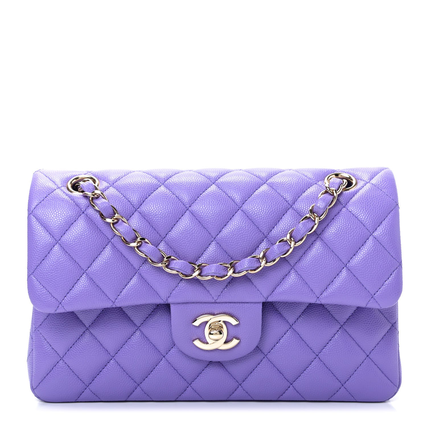 Chanel Caviar Quilted Small Double Flap Purple 1 of 10