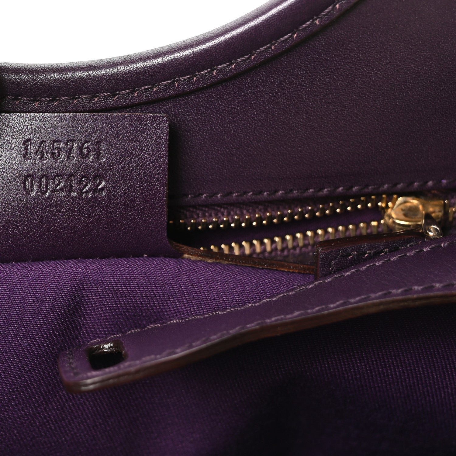 Gucci Calfskin Horsebit Embossed Shoulder Bag Purple 7 of 10