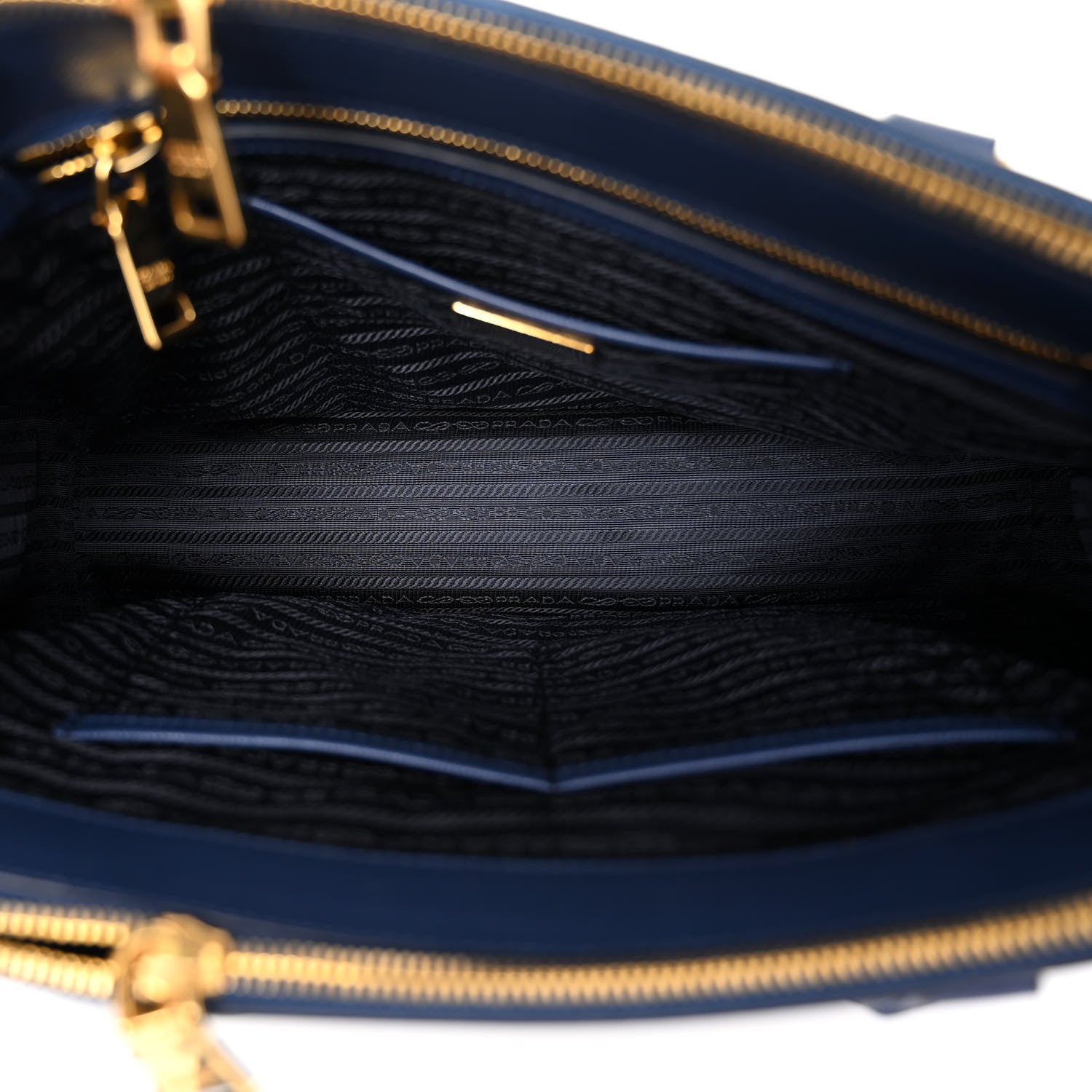 Prada Saffiano Large Galleria Double Zip Tote Bluette 5 of 9