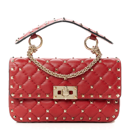 Valentino Garavani Nappa Small Rockstud Spike Shoulder Bag Rosso Valentino 1 of 11