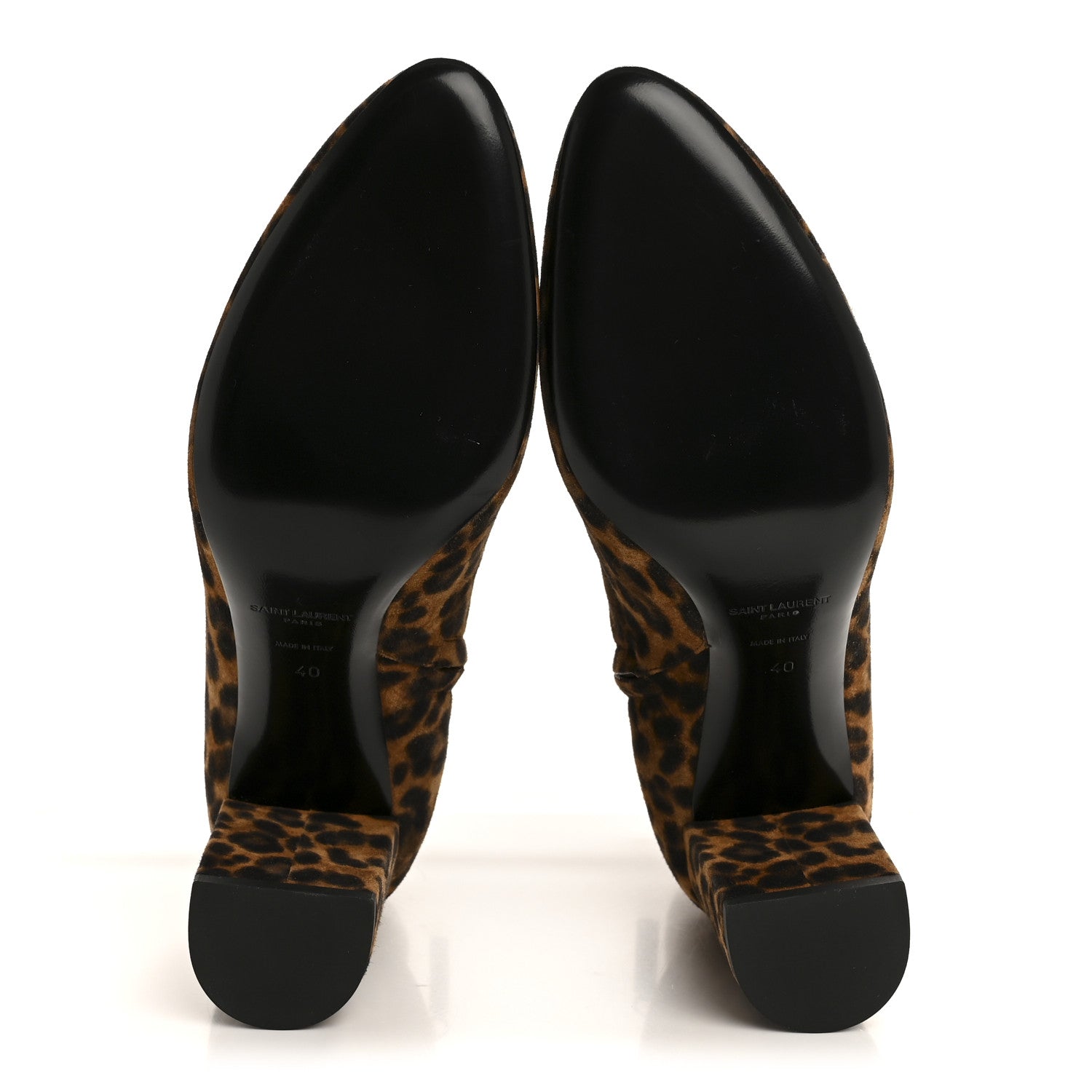 Saint Laurent Suede Lou 75 Ankle Boots 40 Leopard 6 of 9