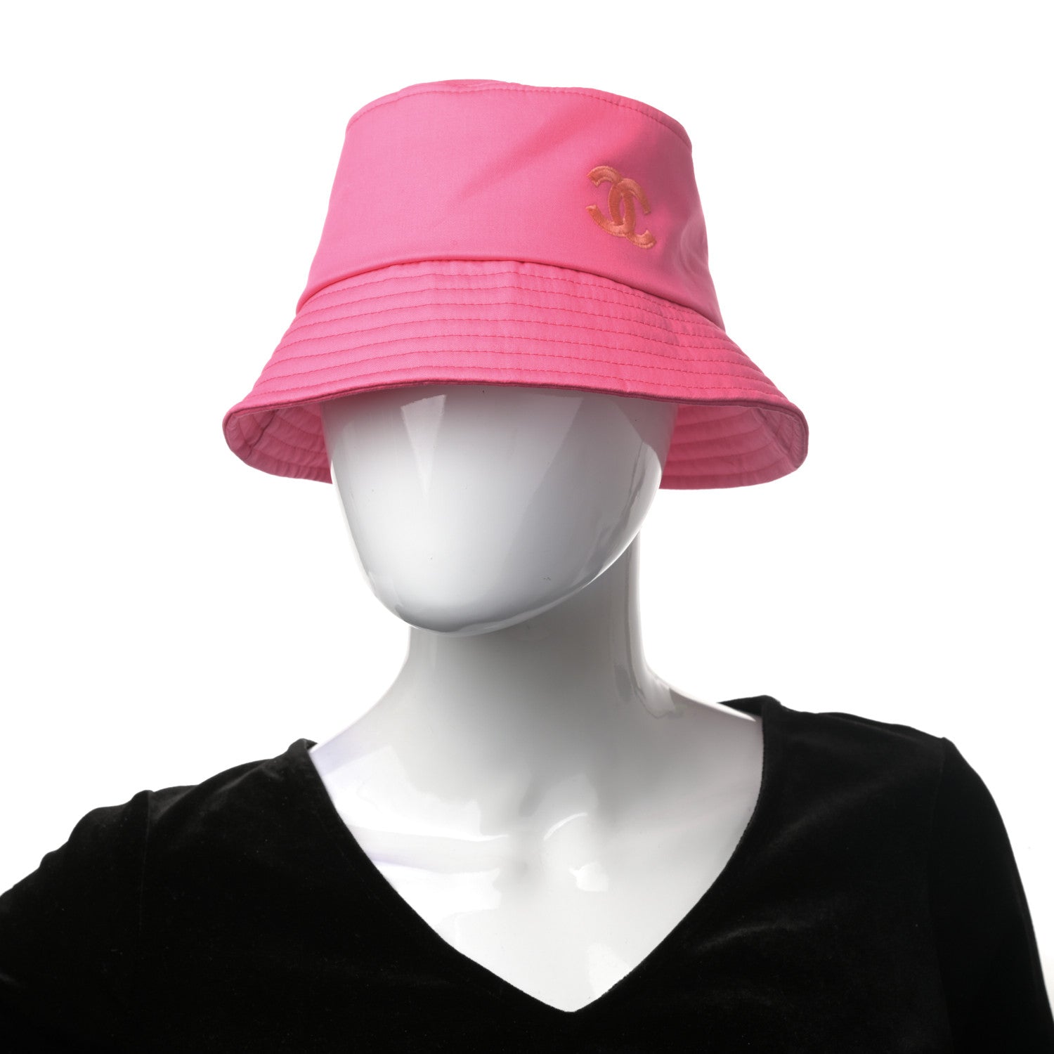 Chanel Canvas CC Bucket Hat L Pink 2 of 8