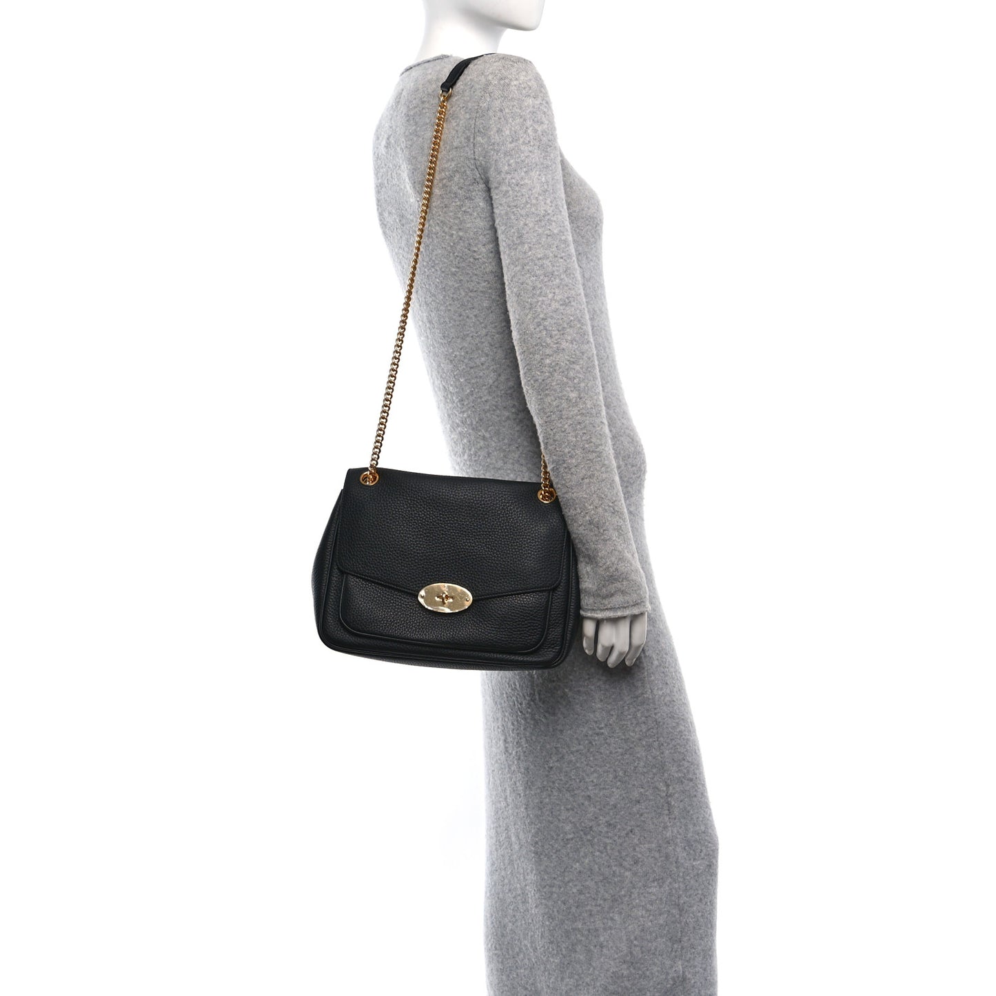 Heavy Grained Calfskin Darley Satchel Black