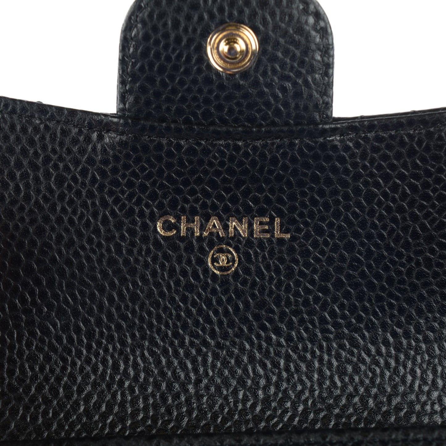 Caviar Quilted Coin Purse Black