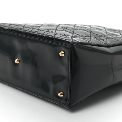 Christian Dior Patent Cannage Shoulder Bag Black 8 of 8