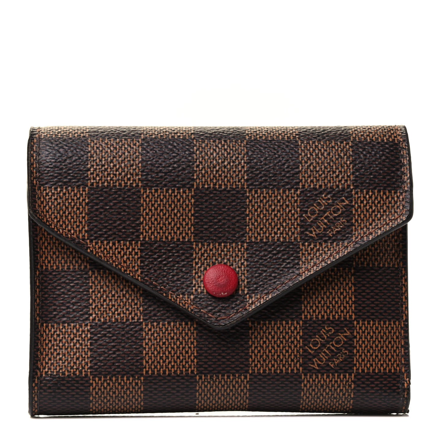 Damier Ebene Victorine Wallet Red