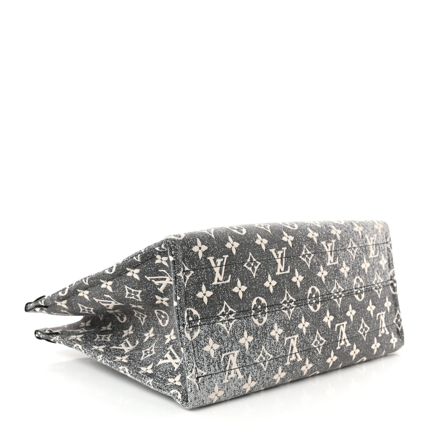 Monogram Jacquard Denim Onthego MM Black