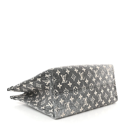 Louis Vuitton Monogram Jacquard Denim Onthego MM Black 4 of 10