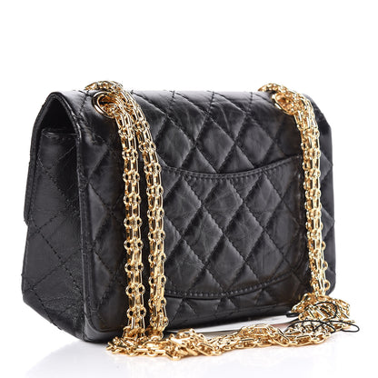 Chanel Aged Calfskin Quilted 2.55 Reissue Mini Flap Black 3 of 11