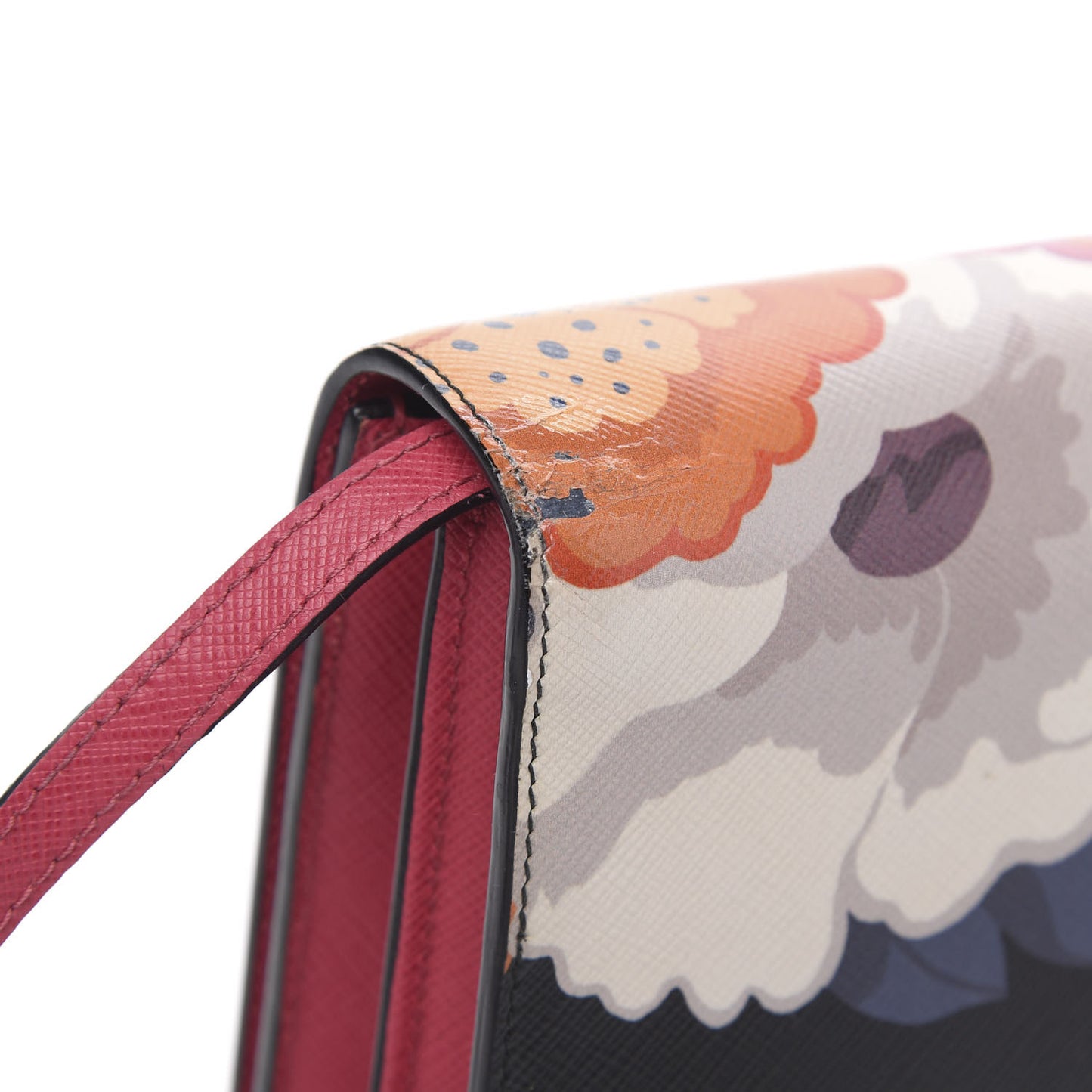 Saffiano Lisa Print Crossbody Bag