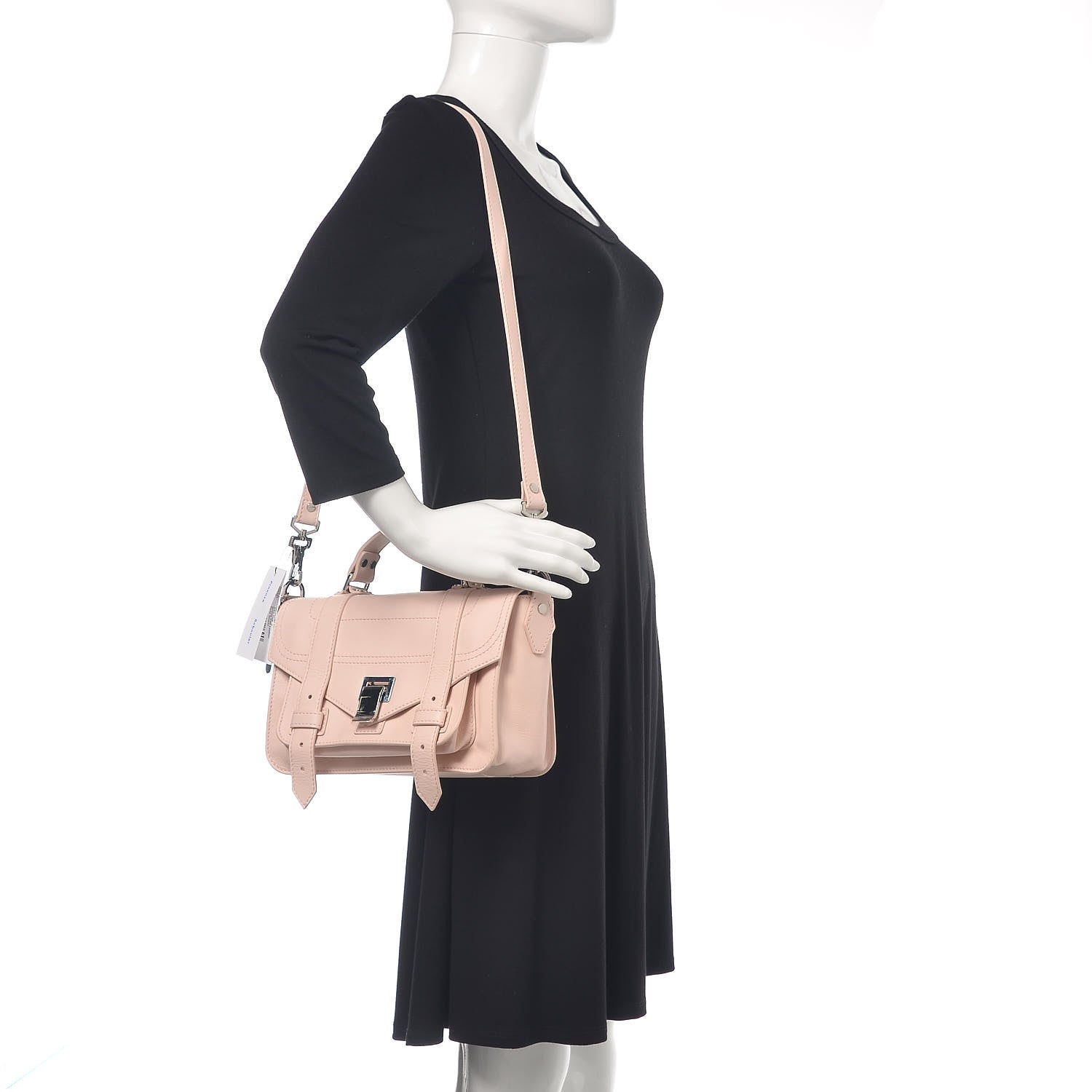 Proenza Schouler Grainy Calfskin Tiny PS1 Satchel Rose Quartz 2 of 9
