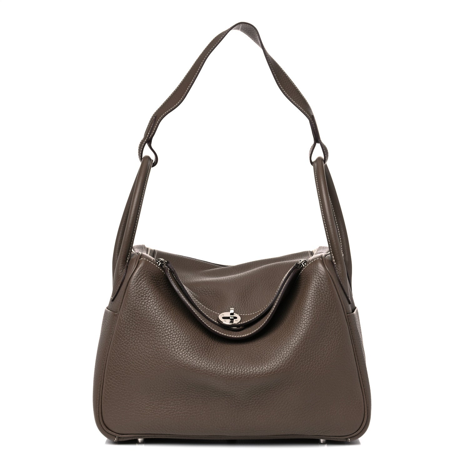 Hermes Taurillon Clemence Lindy 30 Etoupe 1 of 11