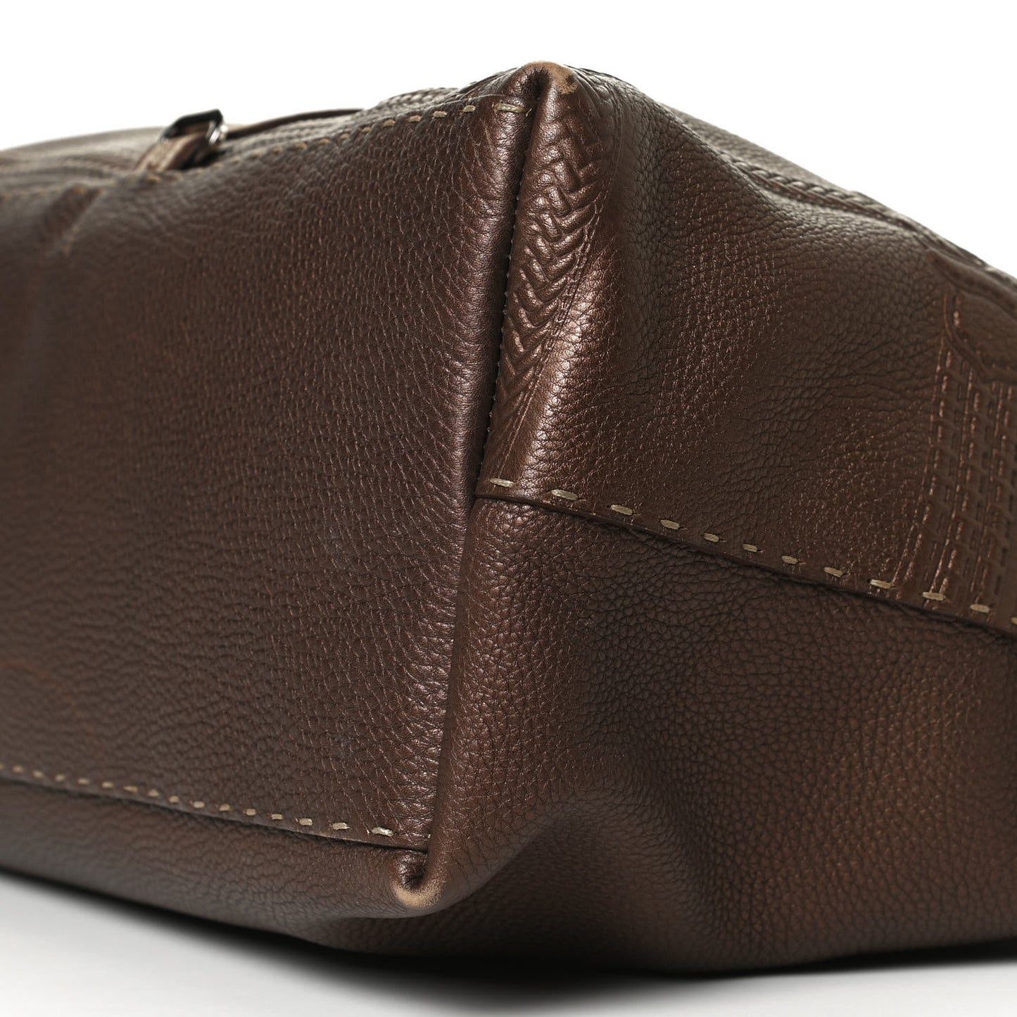 Calfskin Romano Selleria Large Villa Borghese Tote Bronze