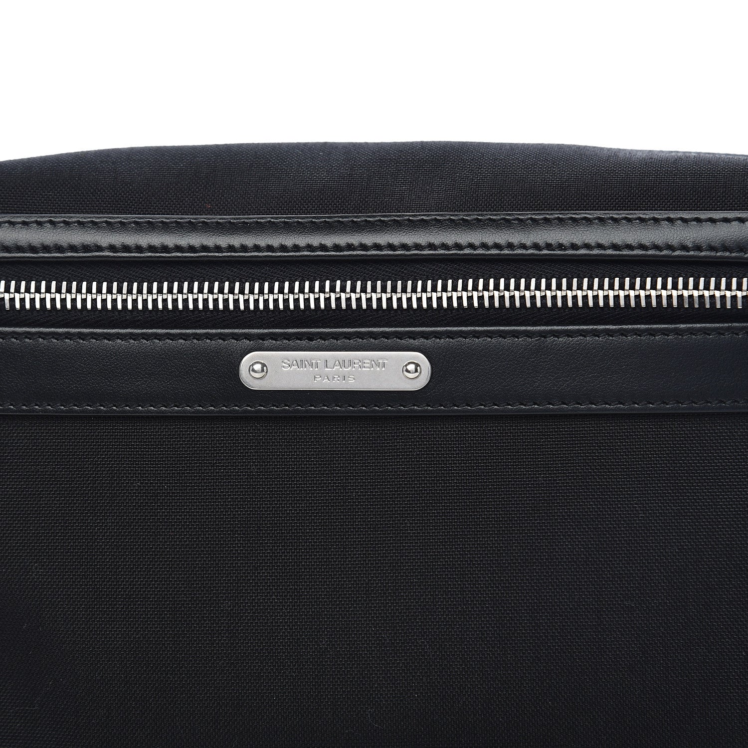 Saint Laurent Canvas Calfskin City Belt Bag Black 9 of 9