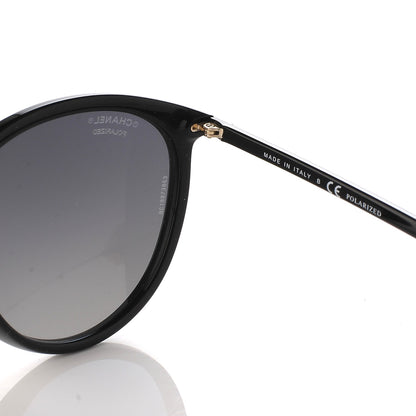 Chanel Acetate Polarized Butterfly Winter Sunglasses 5382 Black 9 of 10