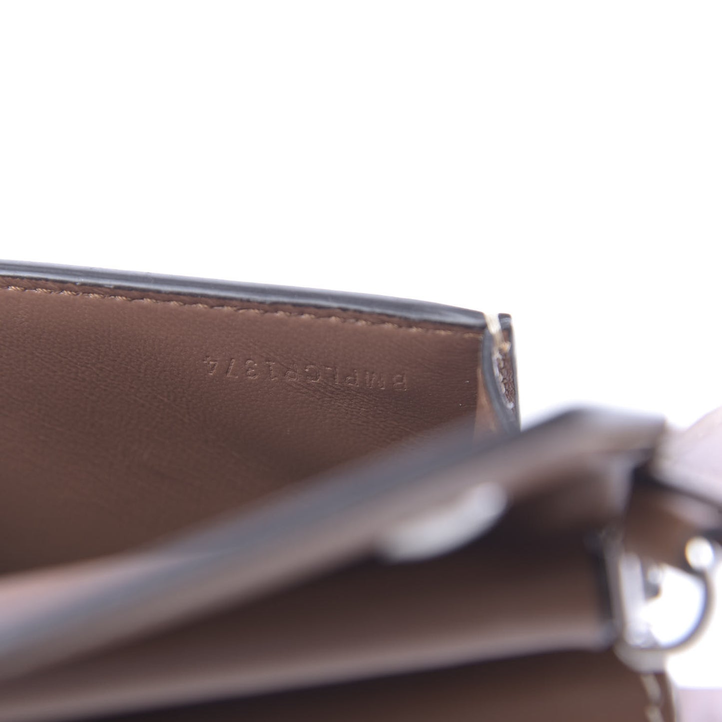 Smooth Calfskin Canvas Horseferry Print Mini Title Bag with Pocket Natural Malt Brown