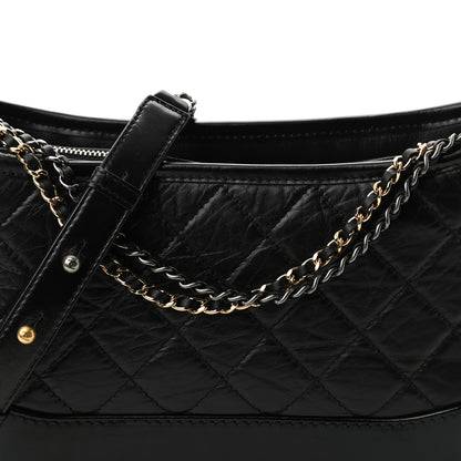 Chanel Aged Calfskin Quilted New Medium Gabrielle Hobo Black 8 of 10