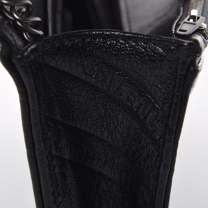 Balenciaga Shiny Goatskin Logo Embossed Monochrome BB Wallet On Chain Black 7 of 12