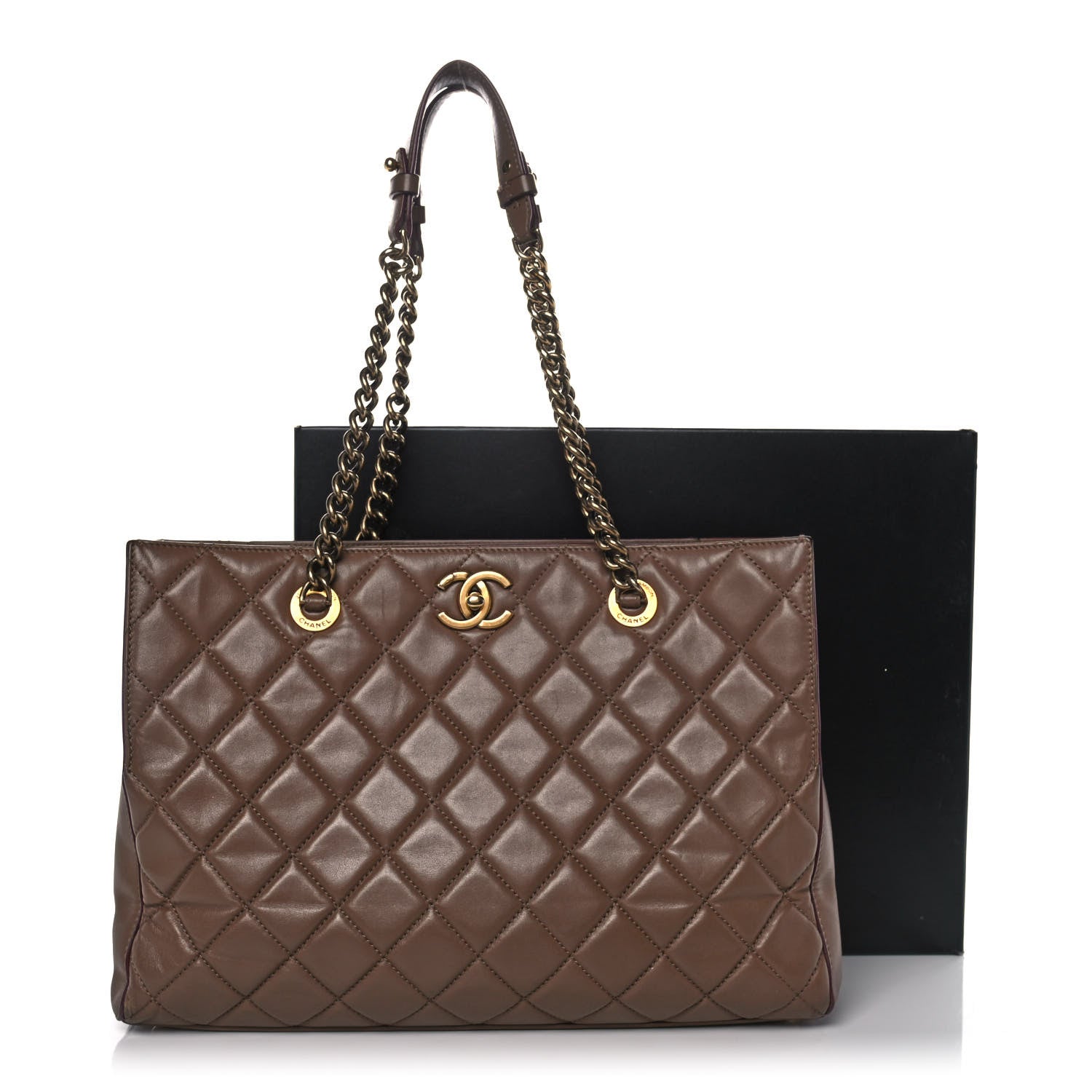 Chanel Calfskin Quilted Perfect Edge Tote Brown 23 of 23