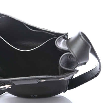 Celine Smooth Calfskin Long Strap Big Bucket Bag Black 4 of 4