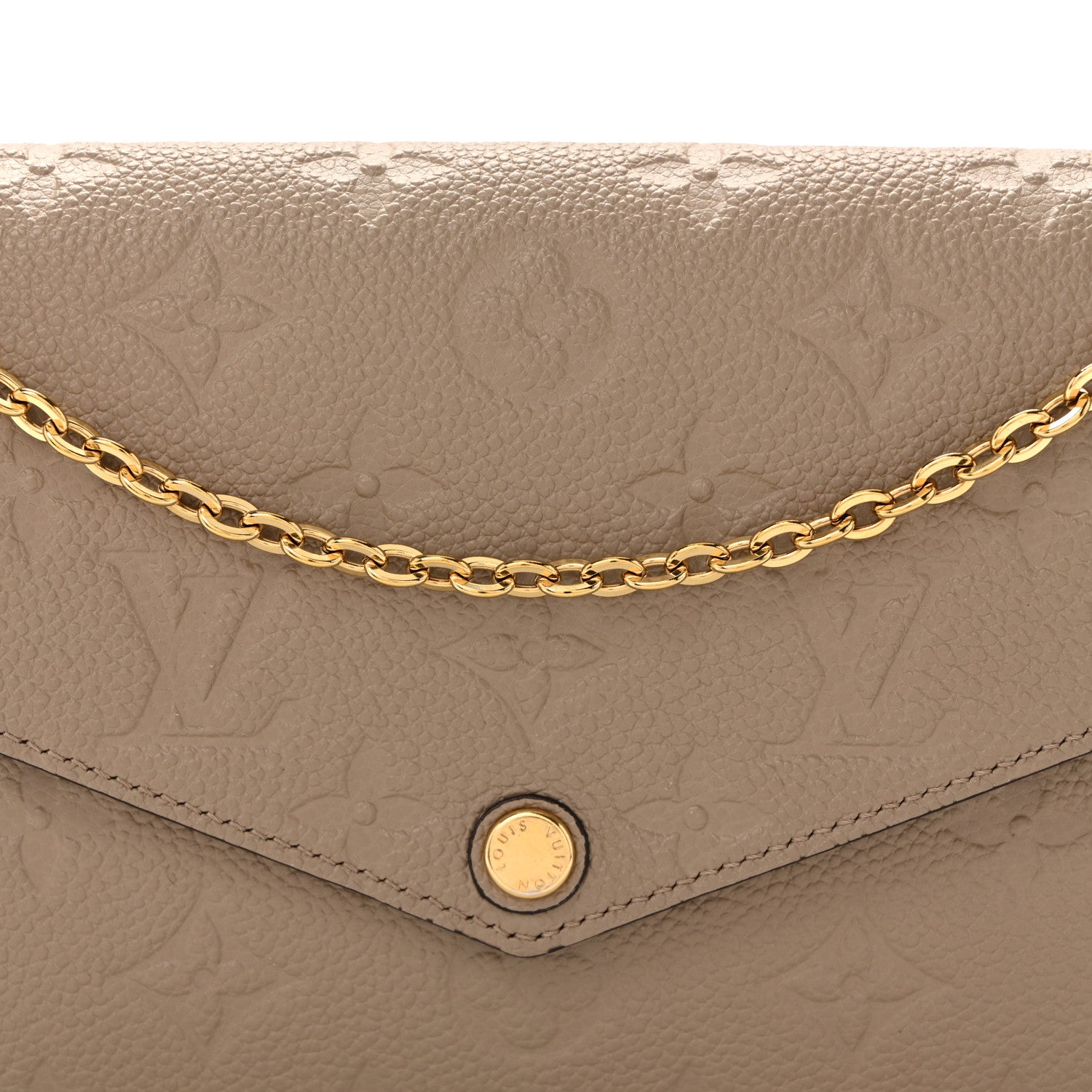 Louis Vuitton Empreinte Pochette Felicie Chain Wallet Tourterelle 8 of 11