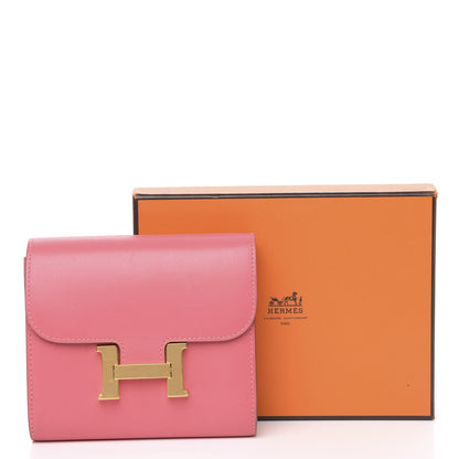 Hermes Tadelakt Constance Short Wallet Rose Lipstick 8 of 8