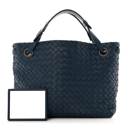 Bottega Veneta Nappa Intrecciato Small Bella Tote Navy 1 of 11