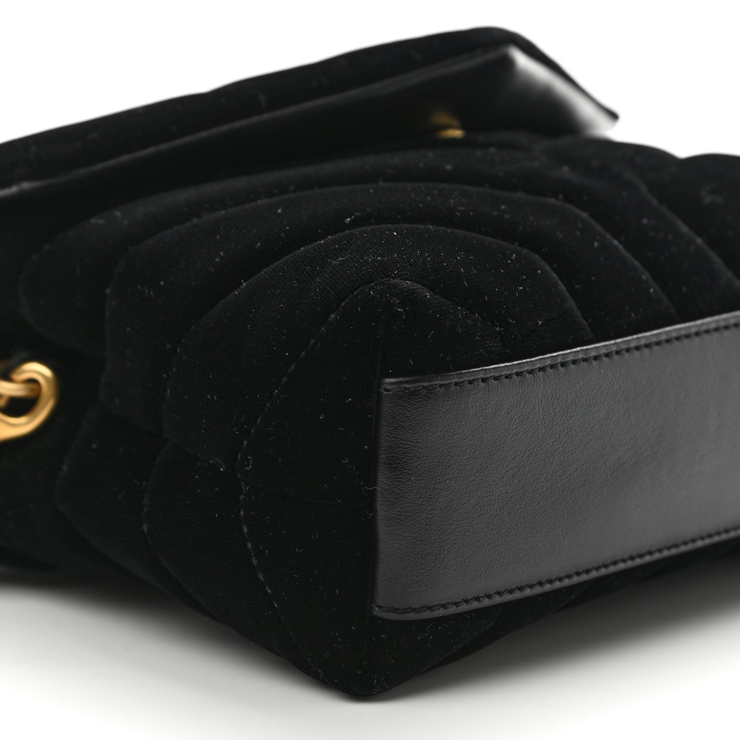 Velvet Y Quilted Monogram Toy Loulou Chain Satchel French Black