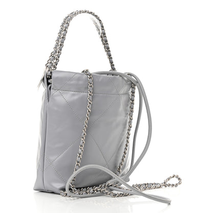 Chanel Shiny Calfskin Quilted Mini Chanel 22 Grey 3 of 11