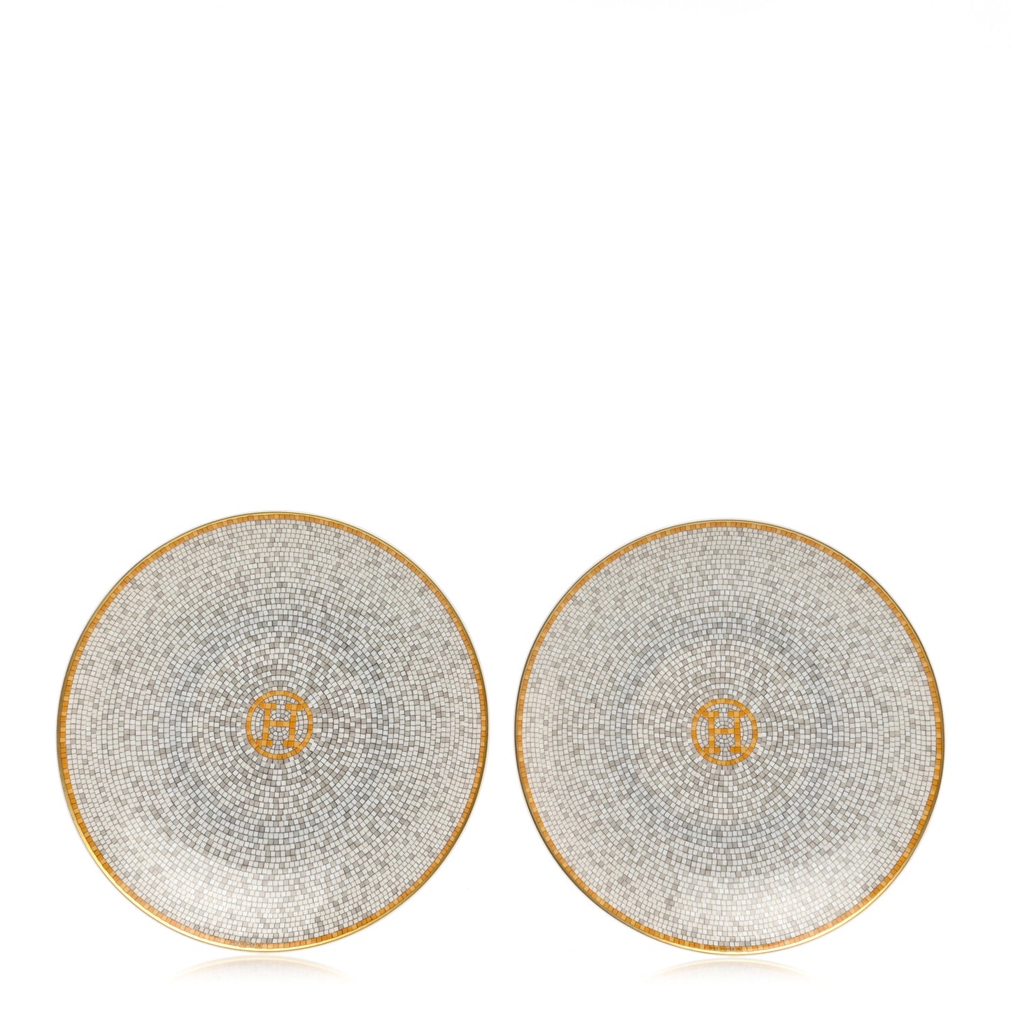 Porcelain Mosaique Au 24 Bread And Butter Plate Set of 2 Gold