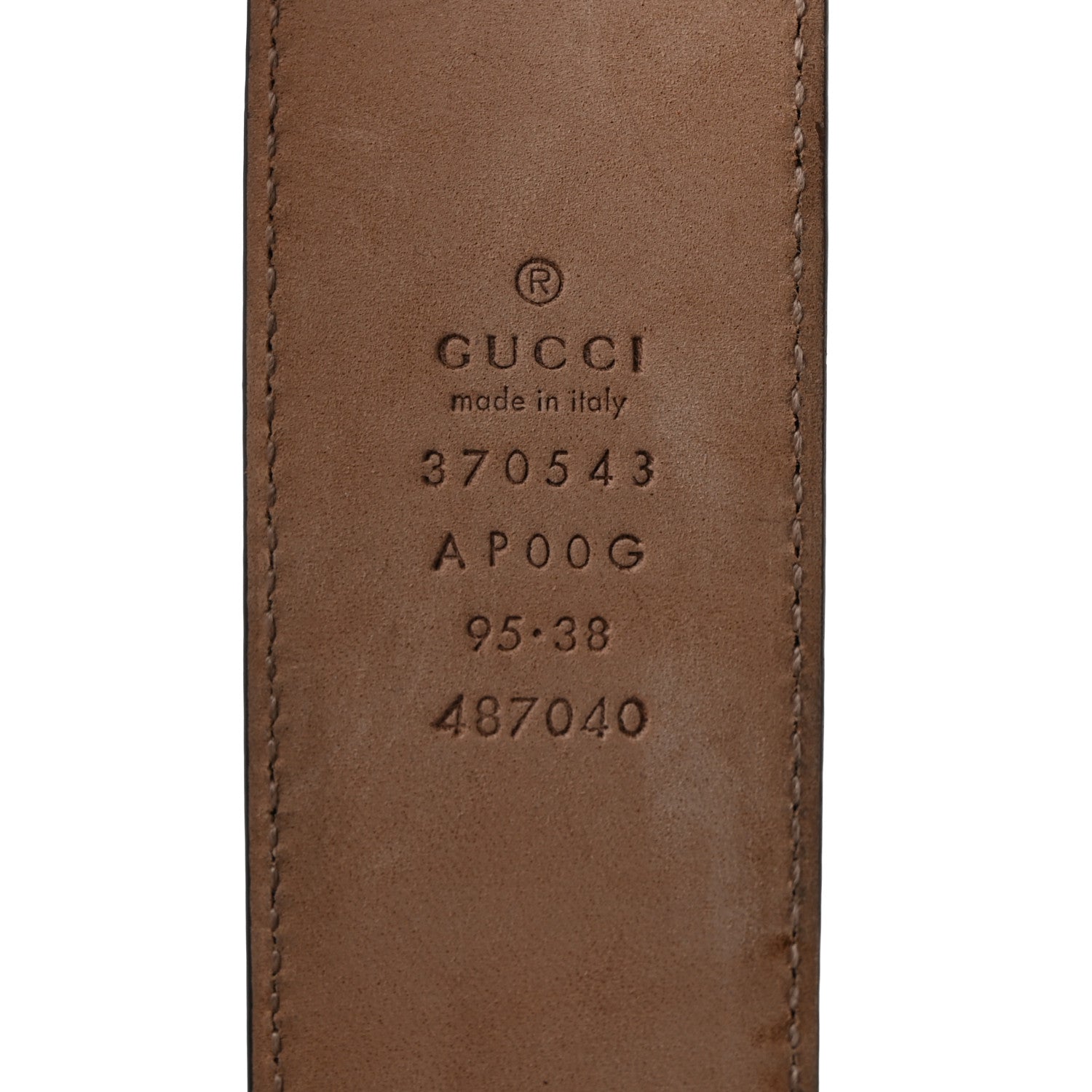 Gucci Calfskin Interlocking G 37mm Belt 95 38 Black 3 of 5