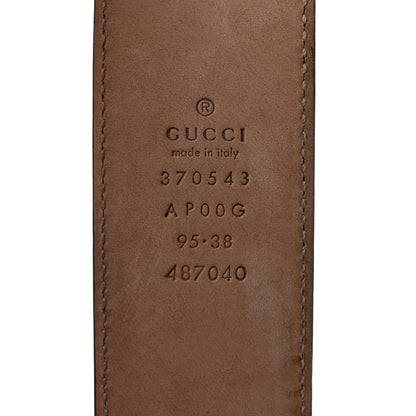 Gucci Calfskin Interlocking G 37mm Belt 95 38 Black 3 of 5