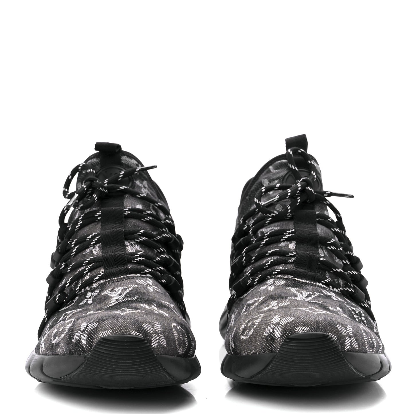 Denim Rubber Monogram Tie Dye Mens Fastlane Low Sneakers 9 Black