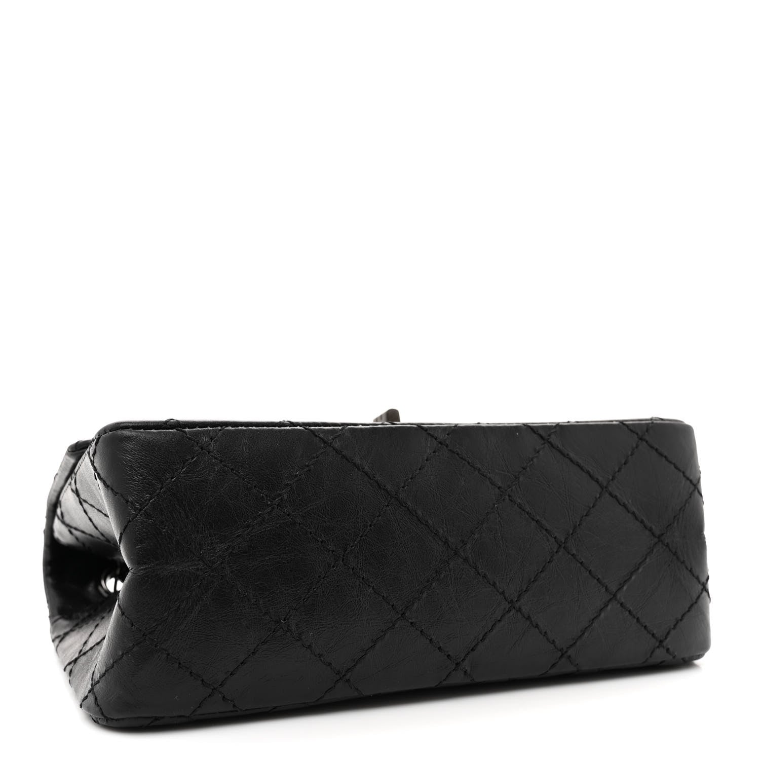Chanel Aged Calfskin Quilted 2.55 Reissue Mini Flap So Black 4 of 10
