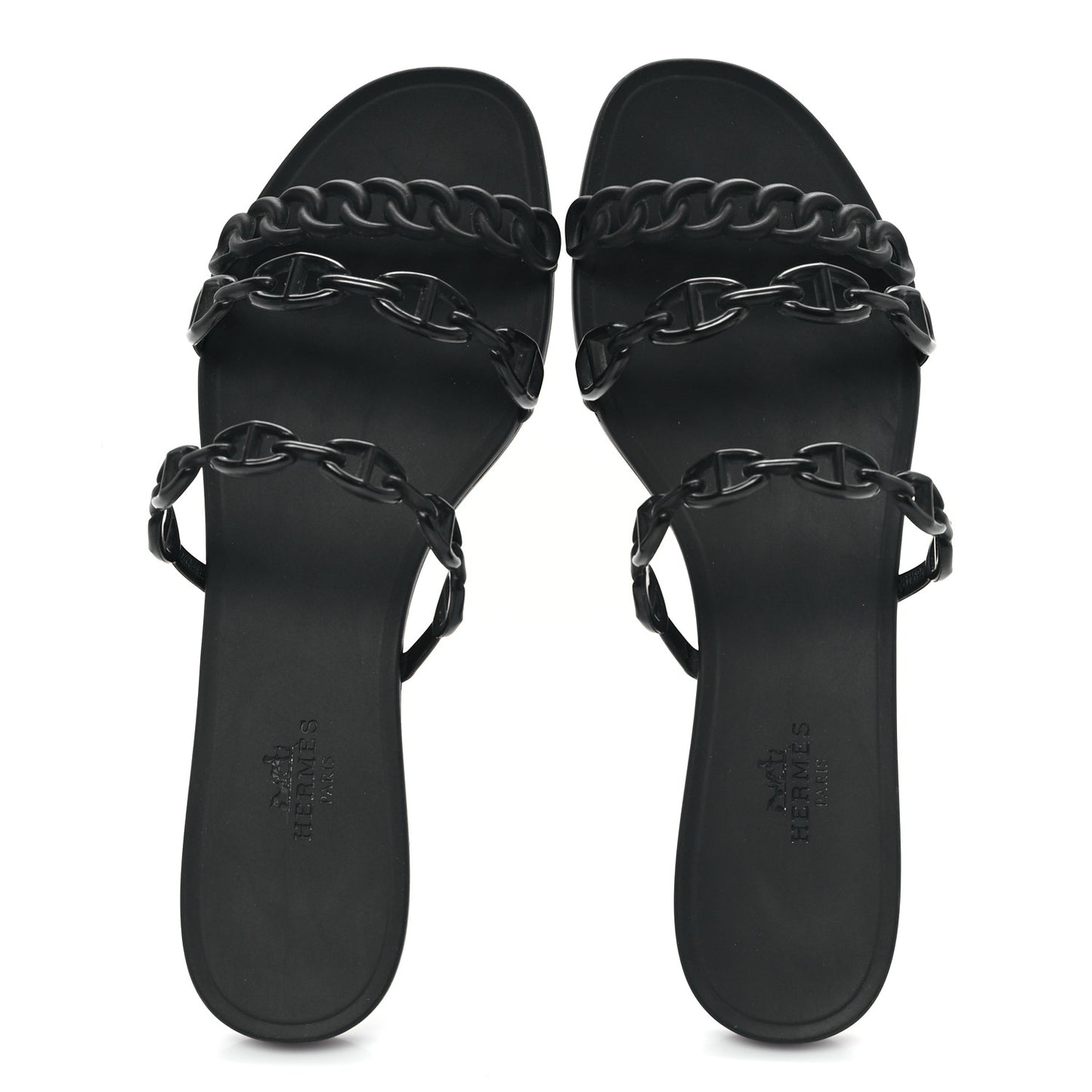 Rubber Chaine d'Ancre Rivage Sandals 38 Black