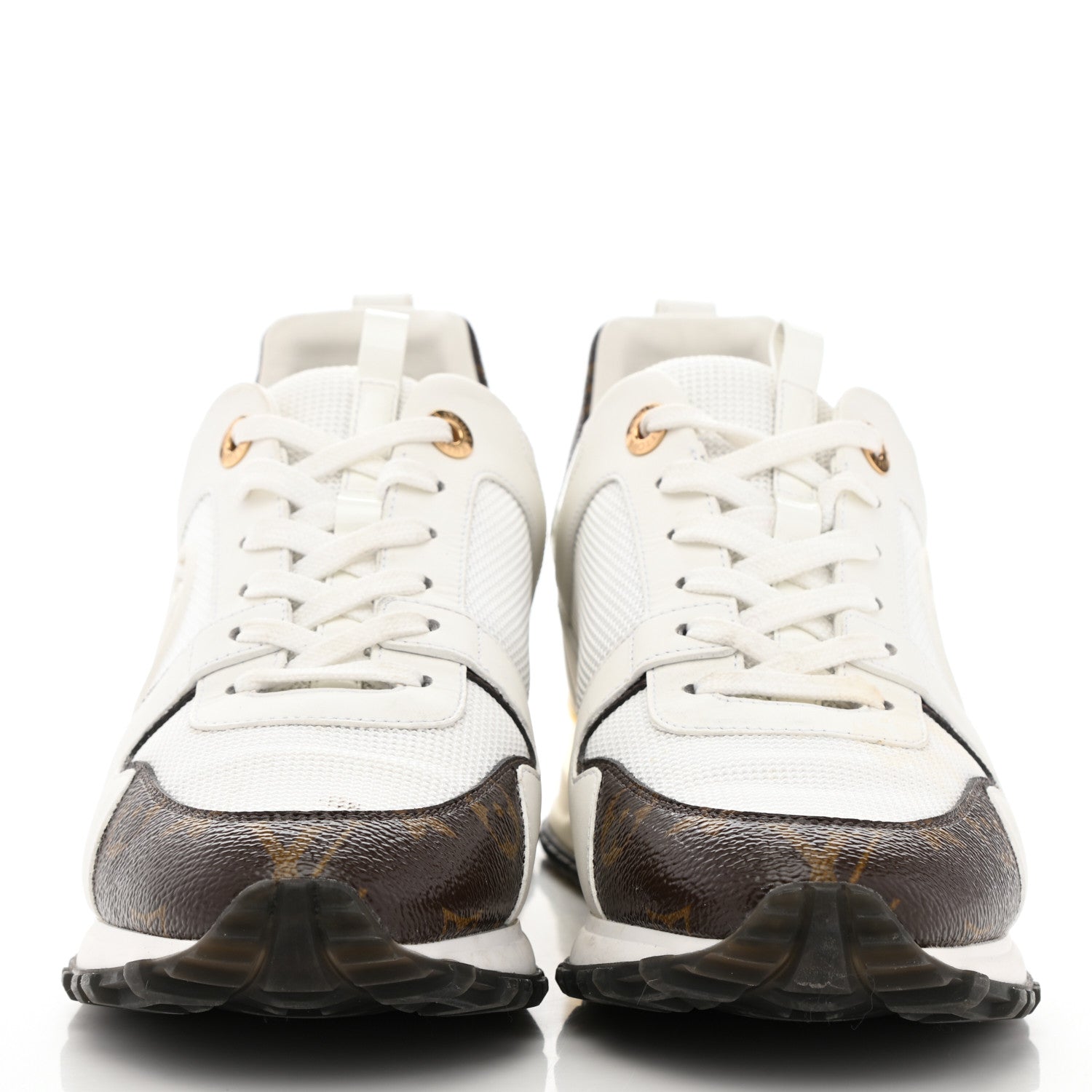 Louis Vuitton Calfskin Monogram Run Away Sneakers 38.5 White 2 of 21